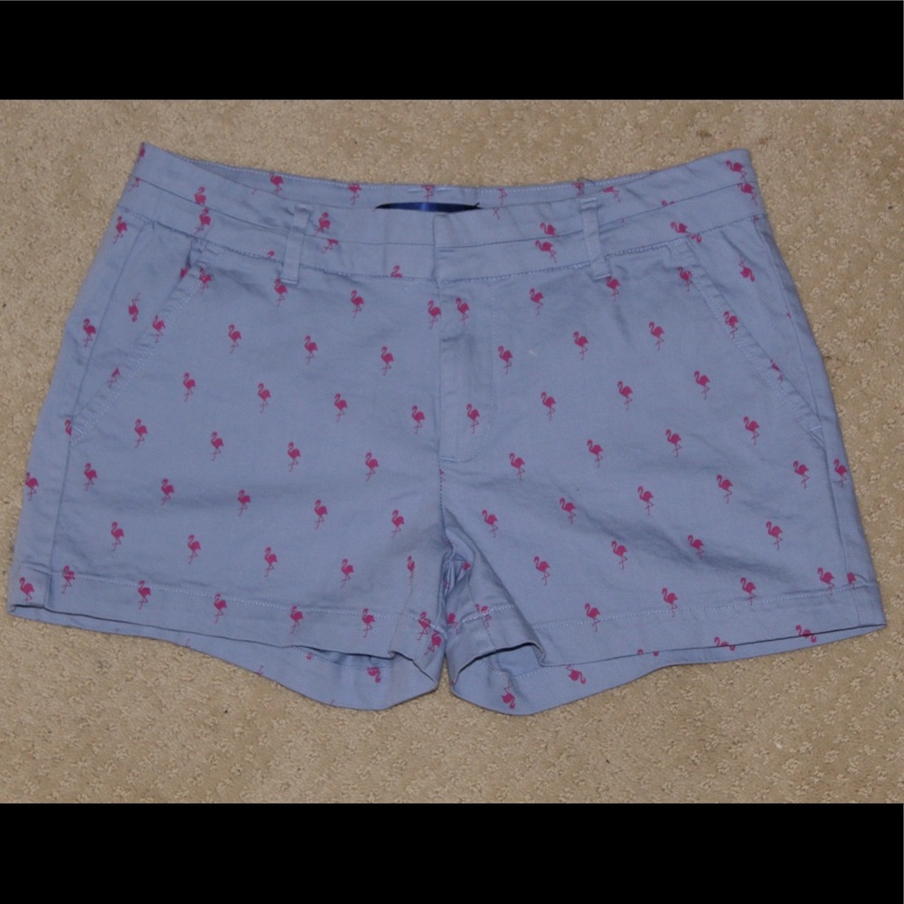 Brand new! Blue shorts with flamingos